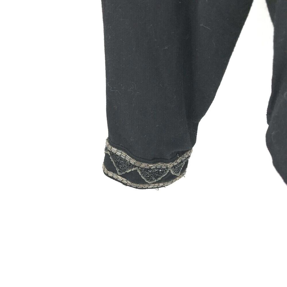 Vintage Modi Denim Women's Western Beaded Shirt Jacket Shacket Sz L 10-12 Black - Picture 3 of 9